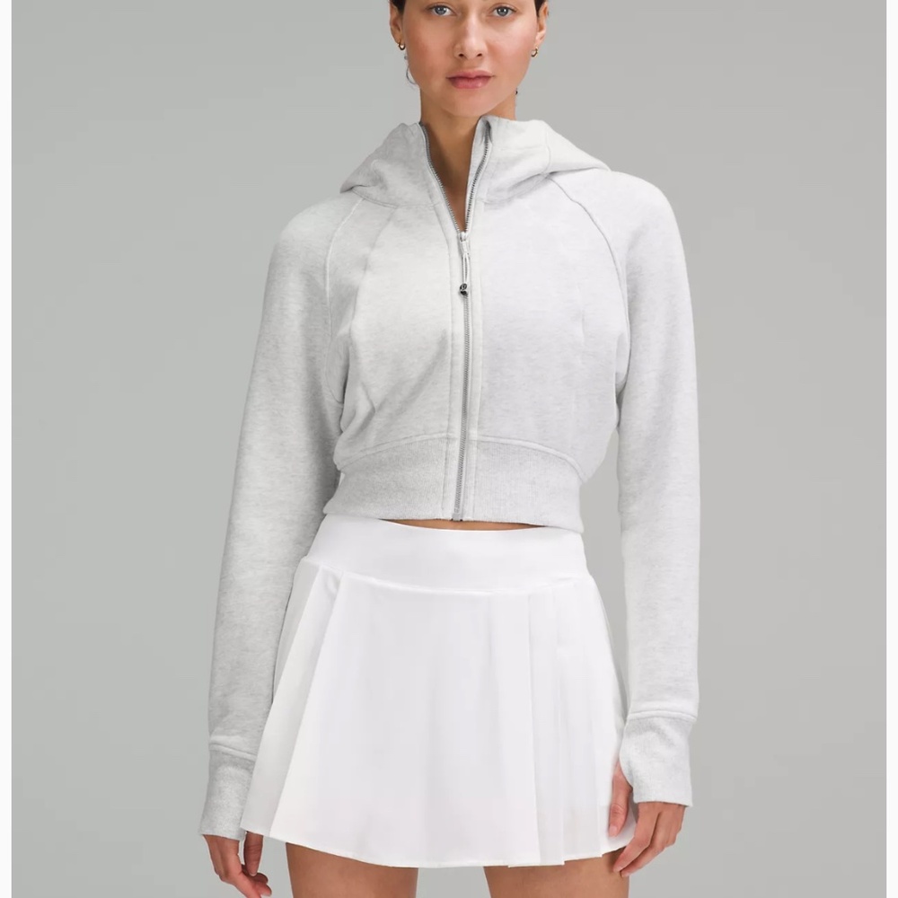 Lululemon Cropped Hoodie size 4 light gray
